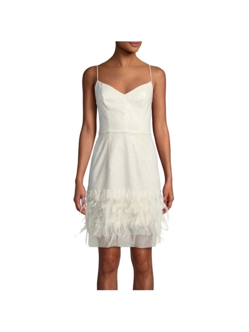 Milly - Hannah Embroidered Sequin & Feather Dress Size 10